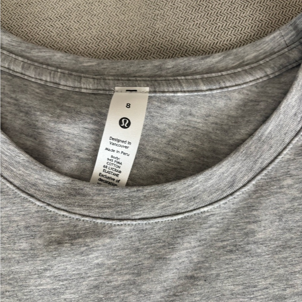 Lululemon Love Tee Heather Gray Long Sleeve. From a Pet Free Smoke Free home - Picture 3 of 5